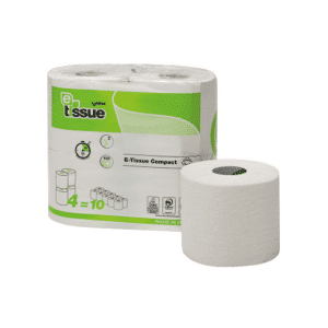 E-Tissue Traditioneel Toiletpapier 2-Laags 10x4 Rollen 300 Vellen (237330)