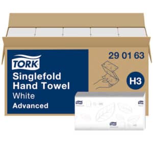 Tork 290163 Soft Singlefold Handdoeken Wit H3 Advanced